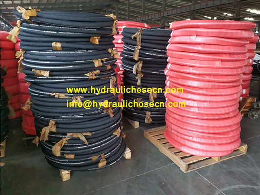 Mangueira hidráulica R1 R2 4SH 4SP, mangueira de borracha de alta pressão, mangueira de borracha flexível de alta pressão, mangueira flexível fornecedor