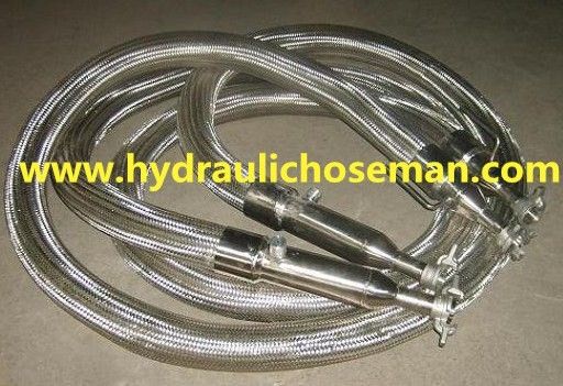 mangueira isolada a vácuo de nitrogénio líquido / mangueira flexível de aço inoxidável a baixa temperatura / mangueira de metal flexível fornecedor