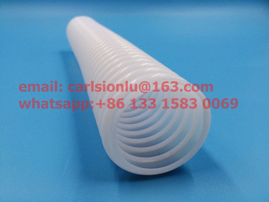 Tubos corrugados de aço inoxidável de PTFE de borbulha / revestimento de PTFE / tubos corrugados de PTFE anuais / tubos corrugados de PTFE em espiral fornecedor