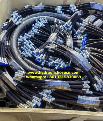 EN856 4SH Mangueira de borracha hidráulica com elevada flexibilidade e tubo interno de borracha sintética resistente ao óleo fornecedor