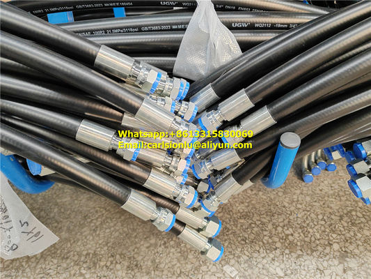 Tubos de alta pressão pretos com temperatura entre -40oC e 121oC que atendam ou excedam as certificações SAE 100R2AT fornecedor