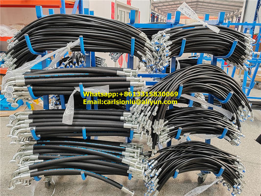 Diâmetro 1/4 polegada mangueira de alta pressão com 2 tranças de arame de aço de alta resistência atende ou excede as certificações SAE 100R2AT fornecedor