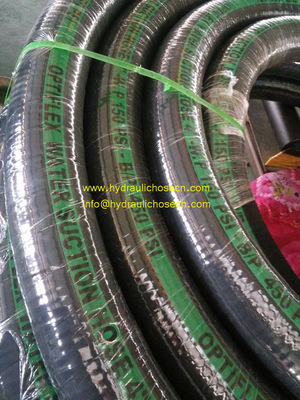 Tubos de descarga de sucção de água de borracha sintética lisa preta -20C 80C Intervalo de temperatura para aplicações industriais fornecedor